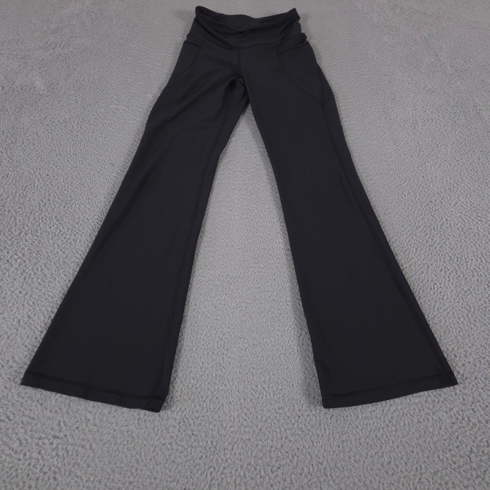 Old Navy Pants Women Medium Black Slim Boot-Cut Powersoft High-Rise Pockets Yoga - Picture 1 of 10